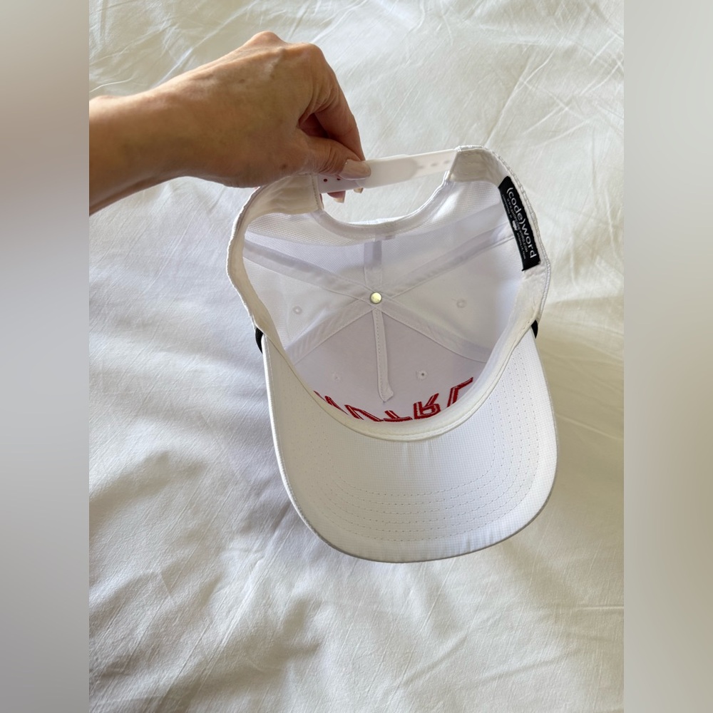Code Word | Upside Down Rope Hat | White Strap Back Adjustable Cap | NÜTRL - Picture 6 of 7